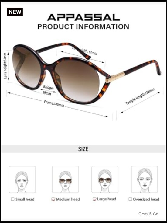 Oversized Oval Retro Butterfly Frame Sunglasses UV400 Protection main image 5